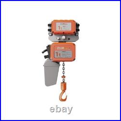 1 Ton Electric Chain Hoist with Power Trolley 1 Speed 208240V 3ø 60HZ 16ft