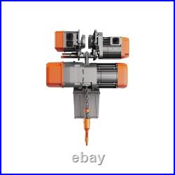1 Ton Electric Chain Hoist with Power Trolley 1 Speed 208240V 3ø 60HZ 16ft