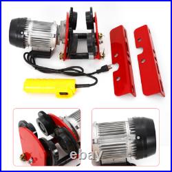 1-Ton Electric Hoist Trolley Overhead Motor Winch Hoist Lift Garage Crane 110v