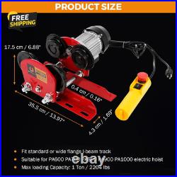 1 Ton Electric I-Beam Trolley for PA600-1000 Power Hoist
