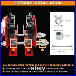 1 Ton Electric I-Beam Trolley for PA600-1000 Power Hoist 2204Lbs Load Capacity