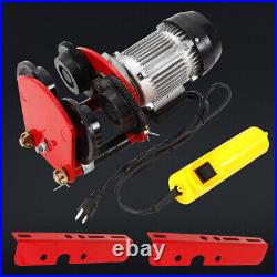 1 Ton Electric Wire Rope Hoist 2200lbs Crane Lift with Remote Control 500W 110V