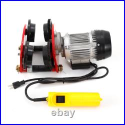 1 Ton Electric Wire Rope Hoist I-Beam Trolley 110V 2,200 lb 4 ft Lift