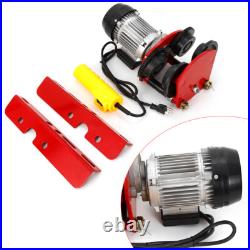 1 Ton Electric Wire Rope Hoist I-Beam Trolley 110V 2,200 lb 4 ft Lift