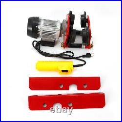 1 Ton Electric Wire Rope Hoist With Trolley Overhead Motor Winch Lift Garage 110V