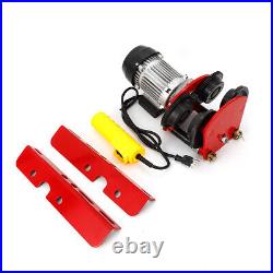 1 Ton Electric Wire Rope Hoist WithTrolley 2200lbs 4ft Lift I-beam Heavy Duty 110V