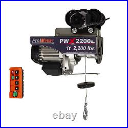 1 Ton Electric Wire Rope Hoist with Electric Trolley 2000 Lb Load Capacity Crane
