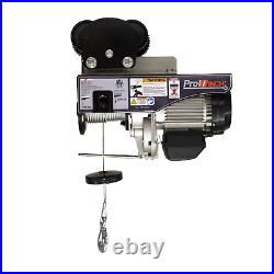 1 Ton Electric Wire Rope Hoist with Electric Trolley 2000 Lb Load Capacity Crane