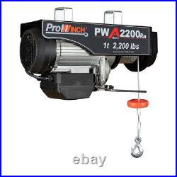 1 ton 2200 lb 110V Electric Wire Rope Hoist 38 ft. Wireless Upper and Lower Limi