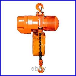 1 ton 2200 lb 208240/440480V 2 Speed Electric Chain Hoist 20ft. Lifting Height