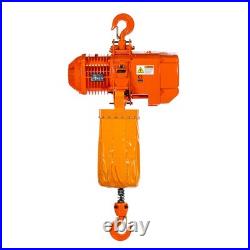 1 ton 2200 lb 208240/440480V 2 Speed Electric Chain Hoist 20ft. Lifting Height