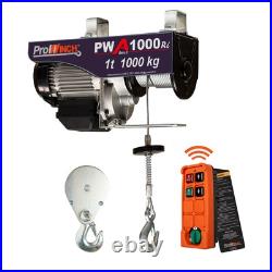 1 ton 2200 lb 240V Electric Wire Rope Hoist 38 ft. H1 Duty Wireless 1 ton 2200 lb 240V Electric Wire Rope Hoist 38 ft. H1 Duty Wireless