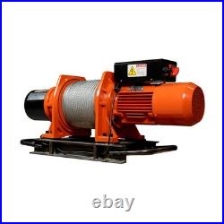 1 ton Industrial Electric Winch Heavy Duty with Wire Rope 208240V 60Hz 3 Phase