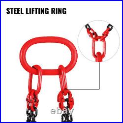 10FT G80 Chain Sling with4 Legs 5Ton Capacity Lever Chain Block Lifting Rigging