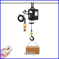 110V 1.5KW 1104LBS 1Ton Electric Chain Hoist Single Phase Hoist Crane 25FT Chain