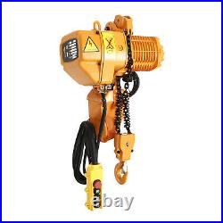 110V 1.6KW 2204LBS 1Ton Electric Chain Hoist Single Phase Hoist Crane 10FT Chain