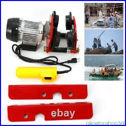 110V 1Ton Electric Wire Rope Hoist With Trolley 2200lbs 4ft lift I-beam HeavyDuty