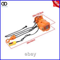 110V 750W 1 Ton Electric Chain Hoist, Single Phase 2200Lbs 10ft Lift Height G80