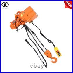 110V 750W 1 Ton Electric Chain Hoist, Single Phase 2200Lbs 10ft Lift Height G80