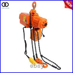 110V 750W 1 Ton Electric Chain Hoist, Single Phase 2200Lbs 10ft Lift Height G80
