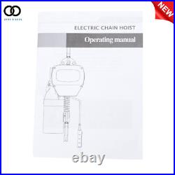 110V 750W 1 Ton Electric Chain Hoist, Single Phase 2200Lbs 10ft Lift Height G80