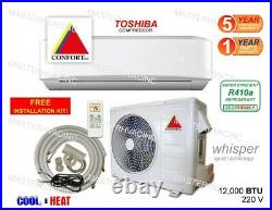 12,000 BTU Ductless Air Conditioner, Heat Pump Mini Split 220V 1 Ton With/KIT