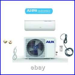 12,000BTU AUX Ductless Air Conditioner, Heat Pump Mini Split 110v 1 Ton With/KIT