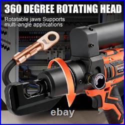 12 Ton Electric Hydraulic Crimping Tool with 9 Dies for Wire Terminals
