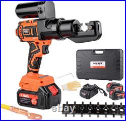 12 Ton Electric Hydraulic Crimping Tool with 9 Dies for Wire Terminals
