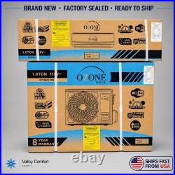 12000 BTU Mini Split Air Conditioner Heat Pump 1 Ton 110V R32 WiFi Ductless AHRI