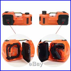 12V 5.0 Ton Electric Hydraulic Floor Jack Lifting Tool 3 in 1 Set Tire Inflator