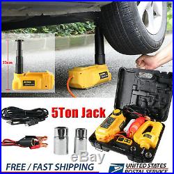 12V 5 Ton Automotive Electric Hydraulic Car Floor Jack Impact Wrench Tools Kit