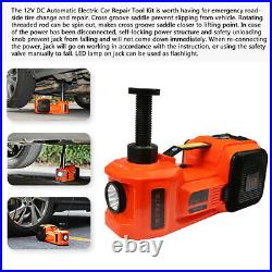 12V 5Ton 5T Car Jack Lift Electric Hydraulic Floor Jack Impact Wrench Tire Tool