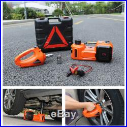 12V 5Ton Car Jack Electric Hydraulic Protable Tire Impact Wrench set US Stock