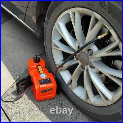 12V 5Ton Car Jack Lift Electric Hydraulic Floor Jack Impact Wrench Tire Tool Kit