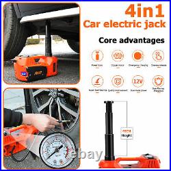 12V 5Ton Electric Hydraulic Floor Jack Car Jack Lift Impact Wrench Tire Tool Kit