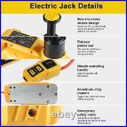 12V 6 Ton Car Lift Jack 6T SUV Electric Hydraulic Floor Jack Impact Wrench Set