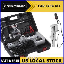 12v 3 Ton Electric Hydraulic Floor Jack Car Jack Lifting Impact Wrench Tire Kit
