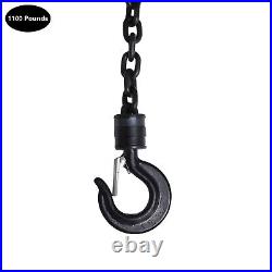 1300W 0.5Ton Electric Chain Hoist 13ft Lifting 20 Mn2 Chain Wired Remote Control
