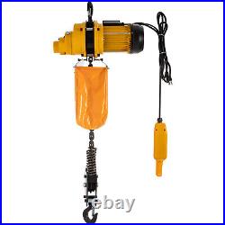 1300W Electric Chain Hoist Winch Cable 1T/2200LBS Electric Crane 10ft Chain 110V