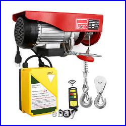 1320LBS 0.6 Ton Electric Hoist with Wireless Remote Control Winch Steel Lifting