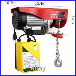 1320LBS 0.6 Ton Electric Hoist with Wireless Remote Control Winch Steel Lifting