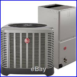 14 Seer Rheem 3 Ton Central Air Conditioning Condensing Unit And Evaporator 410a