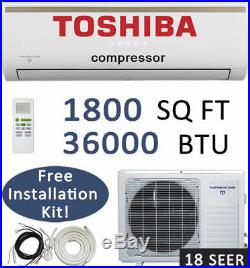 18 SEER 36000 BTU Ductless Mini Split Air Conditioner Heat Pump / 3 TON, 36,000
