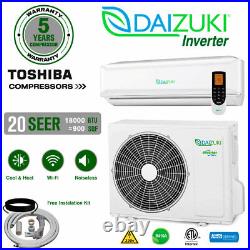 18000 BTU Air Conditioner Mini Split 20 SEER INVERTER AC Ductless Heat Pump 220V
