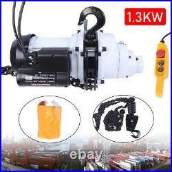 1Ton/2200 LBS Electric Chain Hoist with 10FT G80 Chain 110V Single-Phase