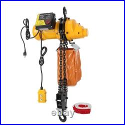 1Ton / 2200 lbs Electric Chain Hoist Single Phase Lifting Crane 10 ft Lift 110v