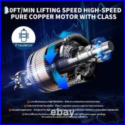 1Ton / 2200 lbs Electric Chain Hoist Single Phase Lifting Crane 10 ft Lift 110v