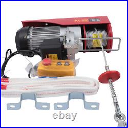 1Ton 2200LBS Electric Wire Cable Hoist Winch Crane Lift with wired Remote Control