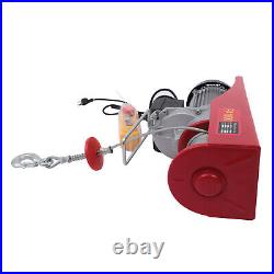 1Ton 2200LBS Electric Wire Cable Hoist Winch Crane Lift with wired Remote Control